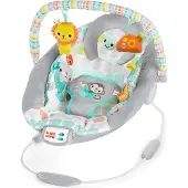 Bright Starts Babyzitje met trillingen en melodieën, model "Whimsical Wild", geschikt voor baby's vanaf 0 maanden, tot 9 kg, modeljaar 2019