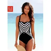 LASCANA Shaping-badpak zwart / wit