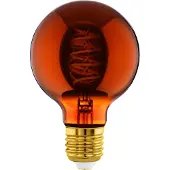 Eglo Ledfilamentlamp Globe - Koper - D8cm - Dimbaar - Warm Wit - E27 - 4w
