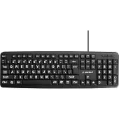 Gembird bedraad USB toetsenbord met grote letters - QWERTY (US) / zwart - 1,5 meter