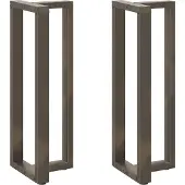 vidaXL Bartafelpoten 2 st T-vormig 40x35x(110-111) cm staal naturel