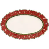Villeroy & Boch Toy's Delight serveerschaal M 23,5x38 cm Wit-rood