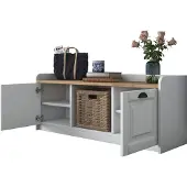 Norda Design Wren Schoenenkast 120cm | 100% Melamine | Wit Notenhout