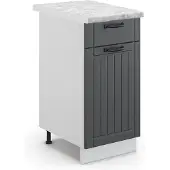 Vicco Keukenonderkast Fame-Line Antraciet landhuis 40 cm , WB Marmer, Model 46931