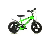 Dino Bikes Kindermotorfiets voor jongens – 12 inch, model MTB R88. Jongensfiets | Originele kinderfiets met stabilisatorwielen - Een fiets als cadeau voor jongens - Groen