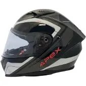Apex FI100 Valencia Zwart Grijs Rood Integraalhelm Maat M