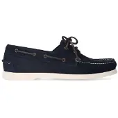Manfield Donkerblauwe suède bootschoenen | Maat 45