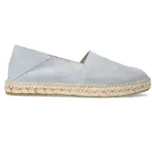 Manfield Lichtblauwe suède espadrilles | Maat 46