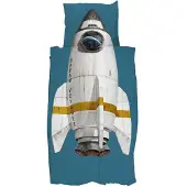 Snurk Dekbedovertrek Rocket Smokey Blue Katoen-140 x 200 / 220 cm | 1-Persoons