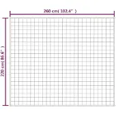 vidaXL Verzwaringsdeken 220x260 cm 11 kg stof lichtcrèmekleurig