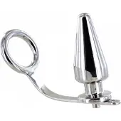Metal hard | Metalhard Cock Ring With Plug Anal 45 X 45mm
