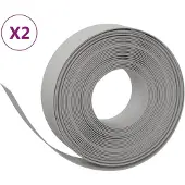 vidaXL Tuinranden 2 st 10 m 15 cm polyetheen grijs