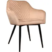 Lizzely Garden & Living SET DEAL: 4 stuks Eetkamerstoel Darcio lichtbruin velvet eetstoel zetel