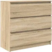 vidaXL Dressoir 80x35x76 cm spaanplaat sonoma eikenkleurig