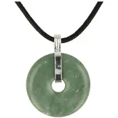 Ruben Robijn Chinese Jade donuthanger 30 mm aan koord