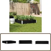 vidaXL Plantenbak 100x100 cm massief grenenhout zwart