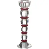 J-Line kandelaar Annie - kristal - rood/transparant - large