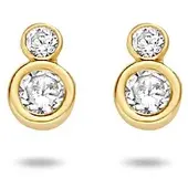 The Jewelry Collection Geelgouden Oorknoppen zirkonia 4023760