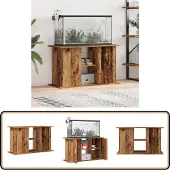 vidaXL Aquariumstandaard 101x41x58 cm bewerkt hout oud houtkleurig