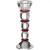 J-Line kandelaar Annie - kristal - rood/transparant - small