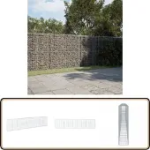vidaXL Gabion met deksel, 900x50x200 cm, verzinkt staal