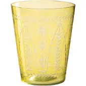 J-Line vaas Tarifa - glas - geel - Ø 19 cm