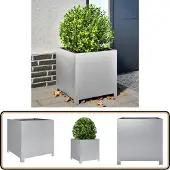 vidaXL Plantenbak 50x50x50 cm gegalvaniseerd staal