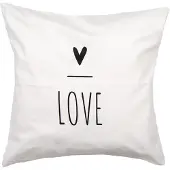 Clayre & Eef Kussenhoes 45x45 cm Wit Polyester Hart