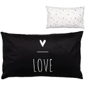 Clayre & Eef Kussenhoes 30x50 cm Zwart Wit Polyester