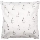 Clayre & Eef Kussenhoes 45x45 cm Beige Polyester Konijn