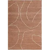 Ferm Living Gesso Vloerkleed 140x200 Cm Terracotta - Vloerkleden met motieven Wol Offwhite - 1104271121