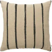 Ferm Living Sierkussen Oleo Natural / Black (50 x 50 cm)