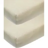 Meyco Hoeslaken Wieg Jersey Sand 2-pack 40x80