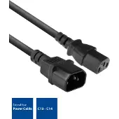 ACT AC3315 Stroomkabel C13 - C14 Zwart - 1,8 meter