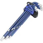 Workpro Dop (zeskant), Kogelkop Schroevendraaierset 1.5 mm, 2 mm, 2.5 mm, 3 mm, 4 mm, 5 mm, 6 mm, 8 mm, 10 mm 1.5 mm, 2 mm, 2.5 mm, 3 mm, 4 mm, 5 mm, 6 mm, 8