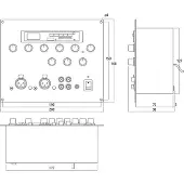 Monacor MXT-52MP3 Console-mengpaneel Aantal kanalen:6 USB-aansluiting