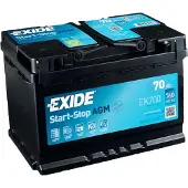 Exide Autobatterij , 12V, 70Ah, 760A/EN, type EK700, afmetingen: 278mm (L) x 175mm (B) x 190mm (H), nieuw