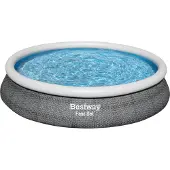 Bestway FastSet Zwembad 457x84cm + Pomp Blauw blauw Kunststof Zwembad