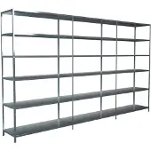 Schulte Legborden zonder bouten, H 2300 x B 2600 x D 500 mm, gegalvaniseerd