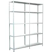Schulte Legborden zonder grendels, H 2000 x B 1600 x D 350 mm, wit