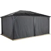 Sojag Aluminium Paviljoen Merdien 12x16 Gordijnenset - Donkergrijs