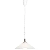Brilliant Hanglamp Ariana | Klassieke hanglamp | Metaal/Glas | IJzer/Wit | Hoogte verstelbaar | 1x E27, max. 60W