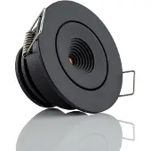 The Light Group Downlight MiniOne Tilt, dimbaar, zwart, Woon-/ Eetkamer, Aluminium, Modern, downlight