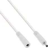 InLine DC verlengkabel | 3,5 x 1,35mm | max. 140W | wit | 2 meter