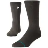 Stance Washed Black Ultra Crew Socks Black || Maat: 38-42