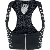 Heartless - Gothic Bodywarmer - Devina - S tot XL - voor Vrouwen - zwart | Maat M
