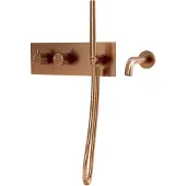 Guido Gusto Inbouw badkraan copper twee-knop bediening complete set