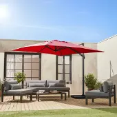 Sweeek - Zweefparasol, falgos, 3x3m