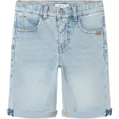 Name it KIDS slim fit short light blue denim Korte broek Blauw Jongens Stretchdenim - maat 164