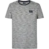 Petrol Industries Shirt 'Oceanbreezeview' marine / wit